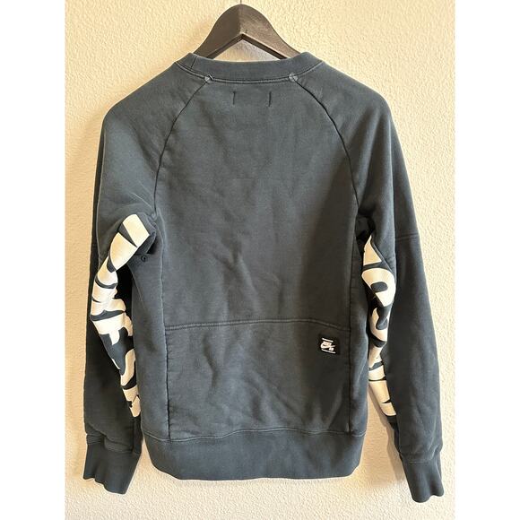 Nike SB Everett Fleece Crewneck Logo Sweatshirt 693218-010 Black Men's Size S - Picture 2 of 6